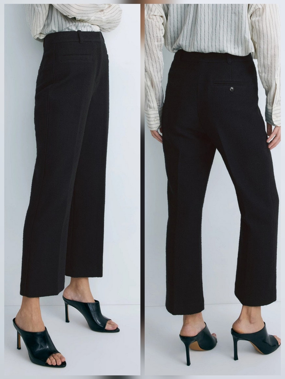 3.1 Phillip Lim Tweed Cropped Kick Flare Trouser Size 2